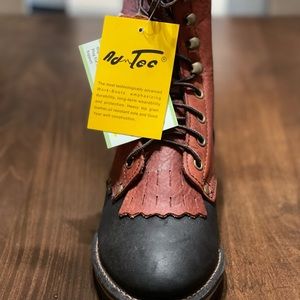 Ad etc work boot size 7 real leather NIB